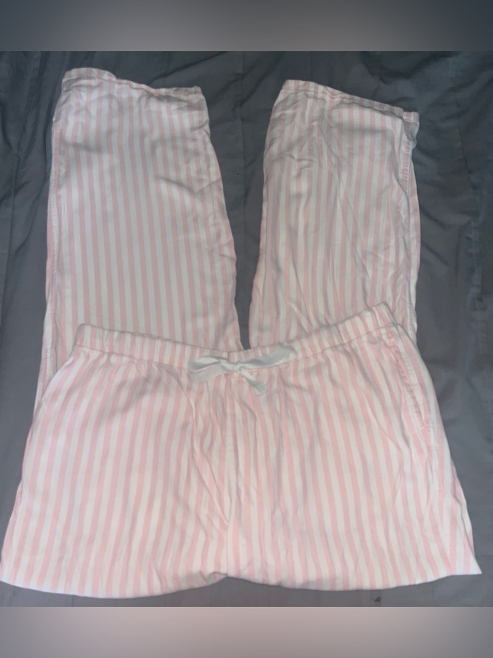 Victoria's Secret Pink & White Striped Pajama Pants Size XL Long